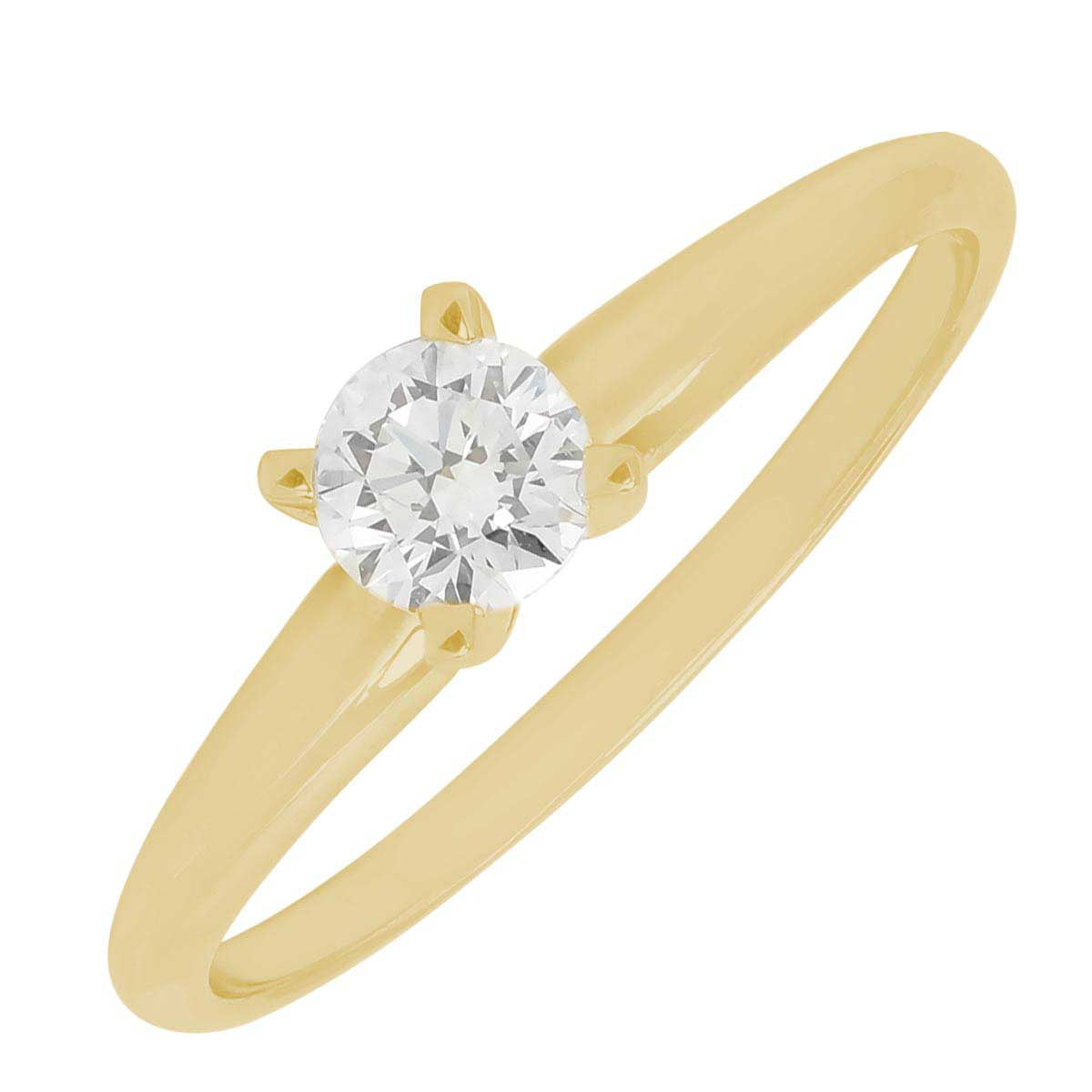 Diamond Solitaire Engagement Ring in 14kt Yellow Gold (1/3ct)