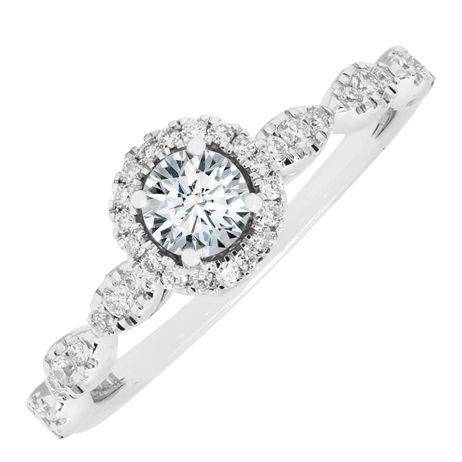 Northern Star Diamond Engagement Ring in 14kt White Gold (1/2ct tw)