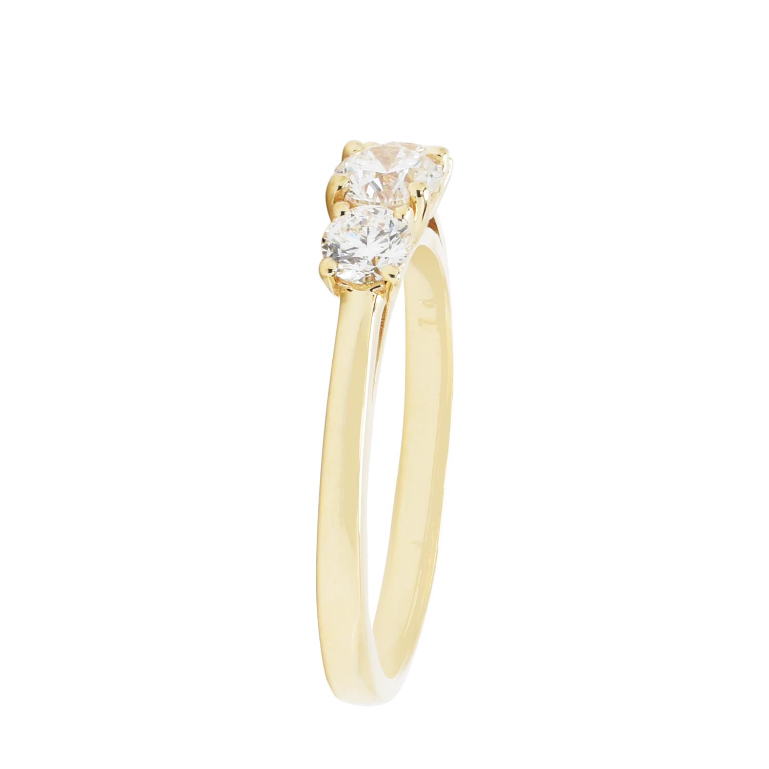 Diamond Three Stone Engagement Ring in 14kt Yellow Gold (3/4ct tw)
