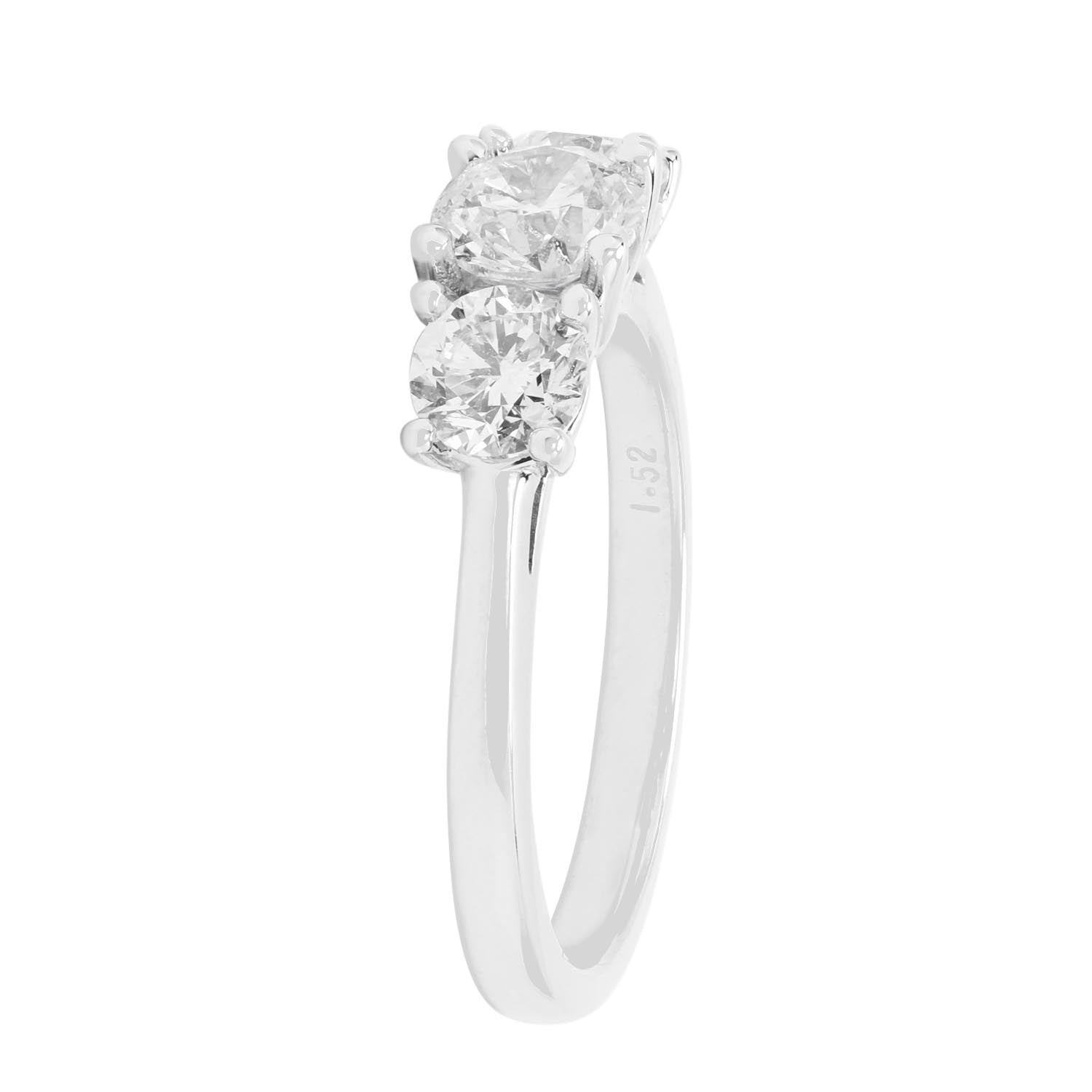Diamond Three Stone Engagement Ring in Platinum (1 1/2ct tw)