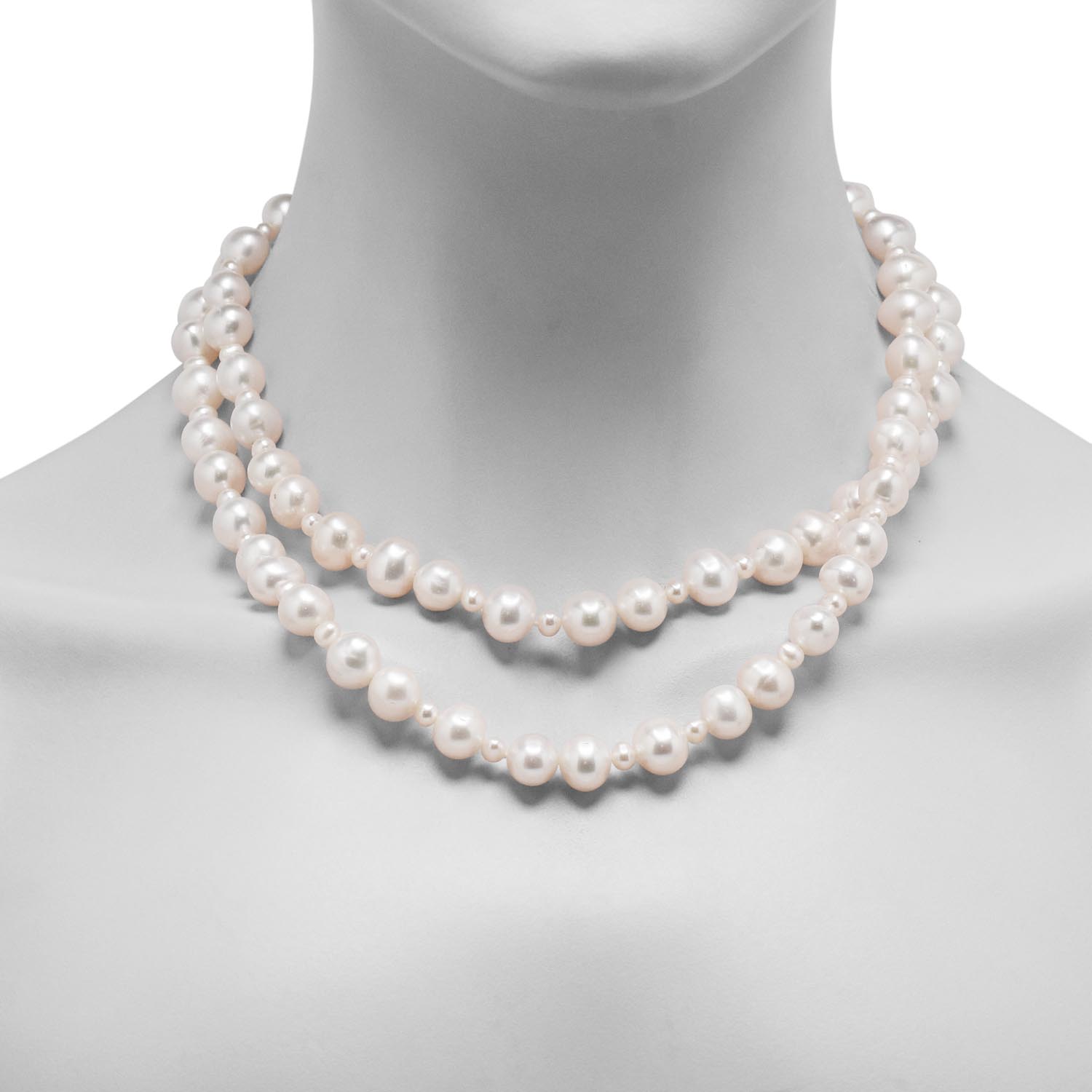 Cultured Freshwater Endless Pearl Necklace (9.5-10.5mm pearls)