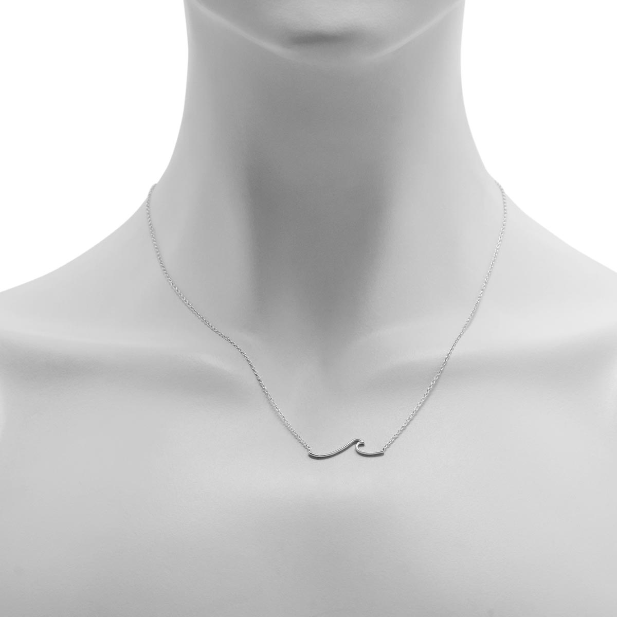 Sterling silver wave necklace deals