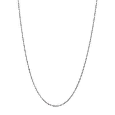 Adjustable Wheat Chain in Sterling Silver (26inches and 1mm wide)
