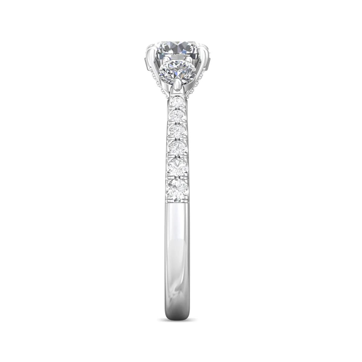 Martin Flyer Diamond Engagement Ring Setting in 14kt White Gold (5/8ct tw)