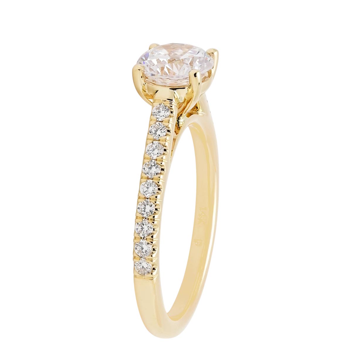 Martin Flyer Diamond Engagement Ring Setting in 14kt Yellow Gold (1/4ct tw)
