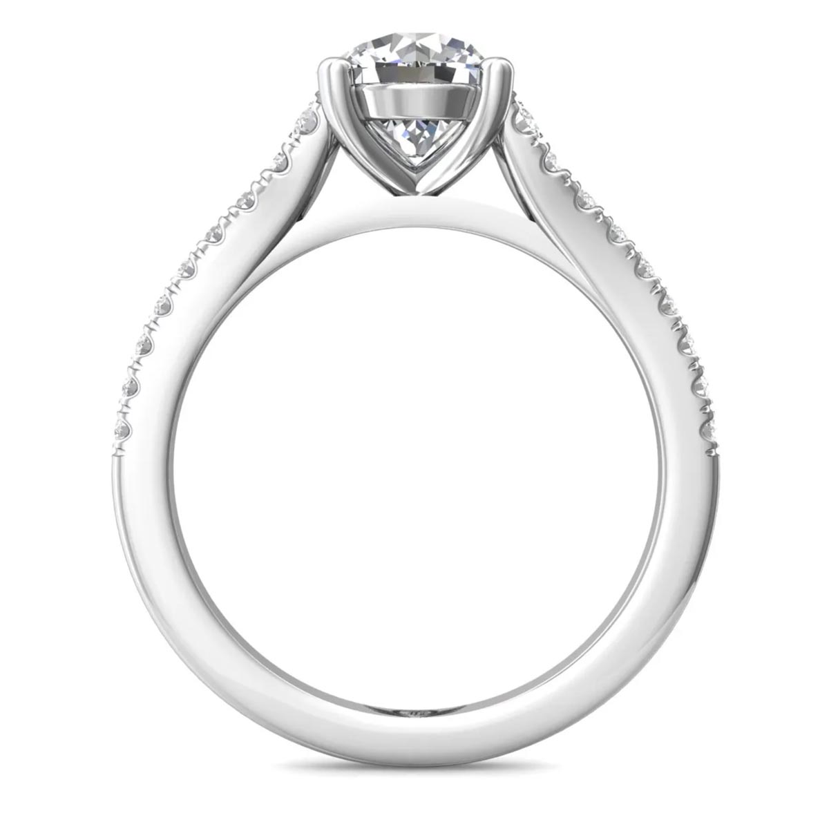 Martin Flyer Diamond Engagement Ring Setting in 14kt White Gold (1/4ct tw)