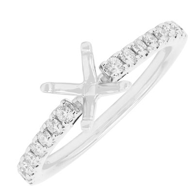 Diamond Engagement Ring Setting in 14kt White Gold (1/3ct tw)