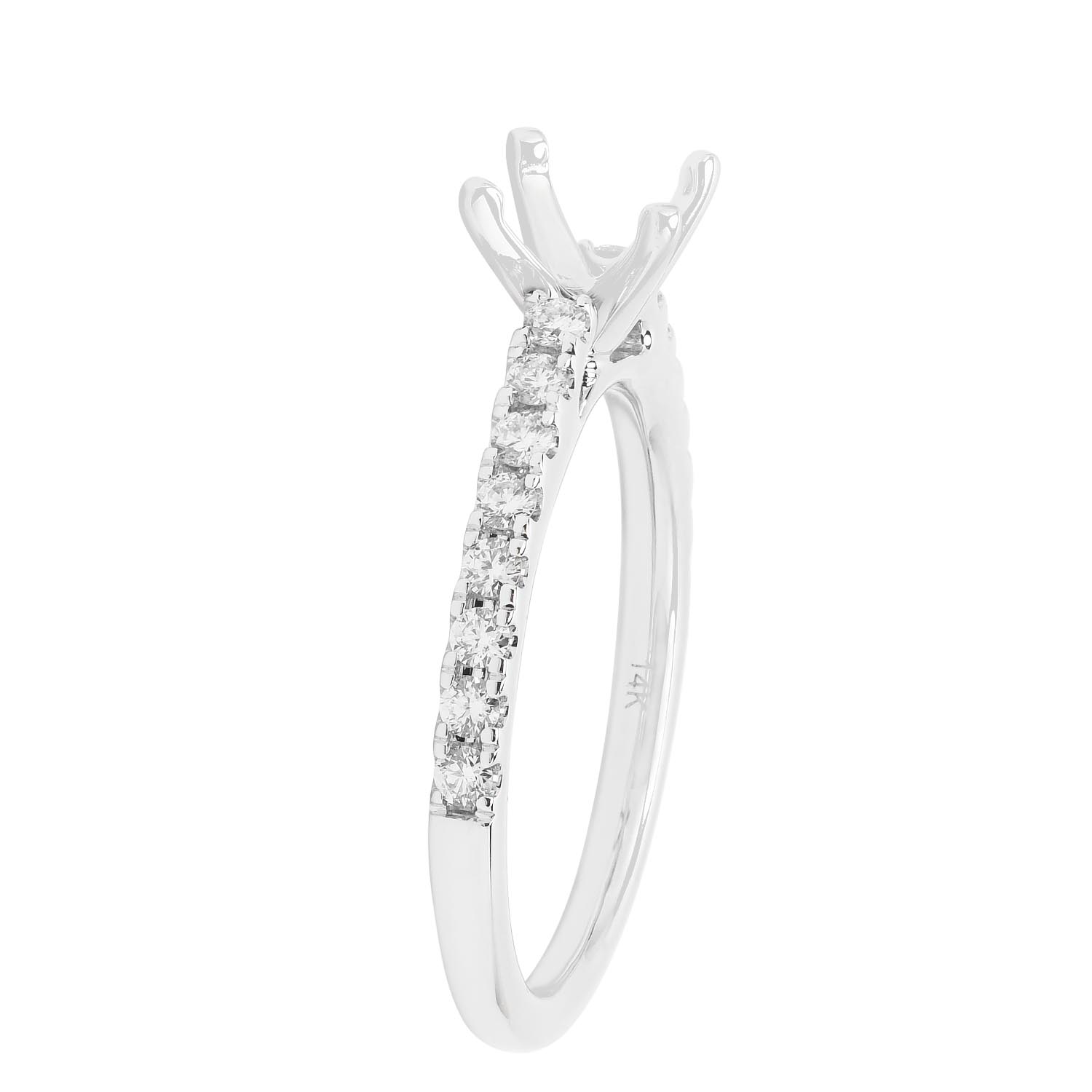 Diamond Engagement Ring Setting in 14kt White Gold (1/3ct tw)