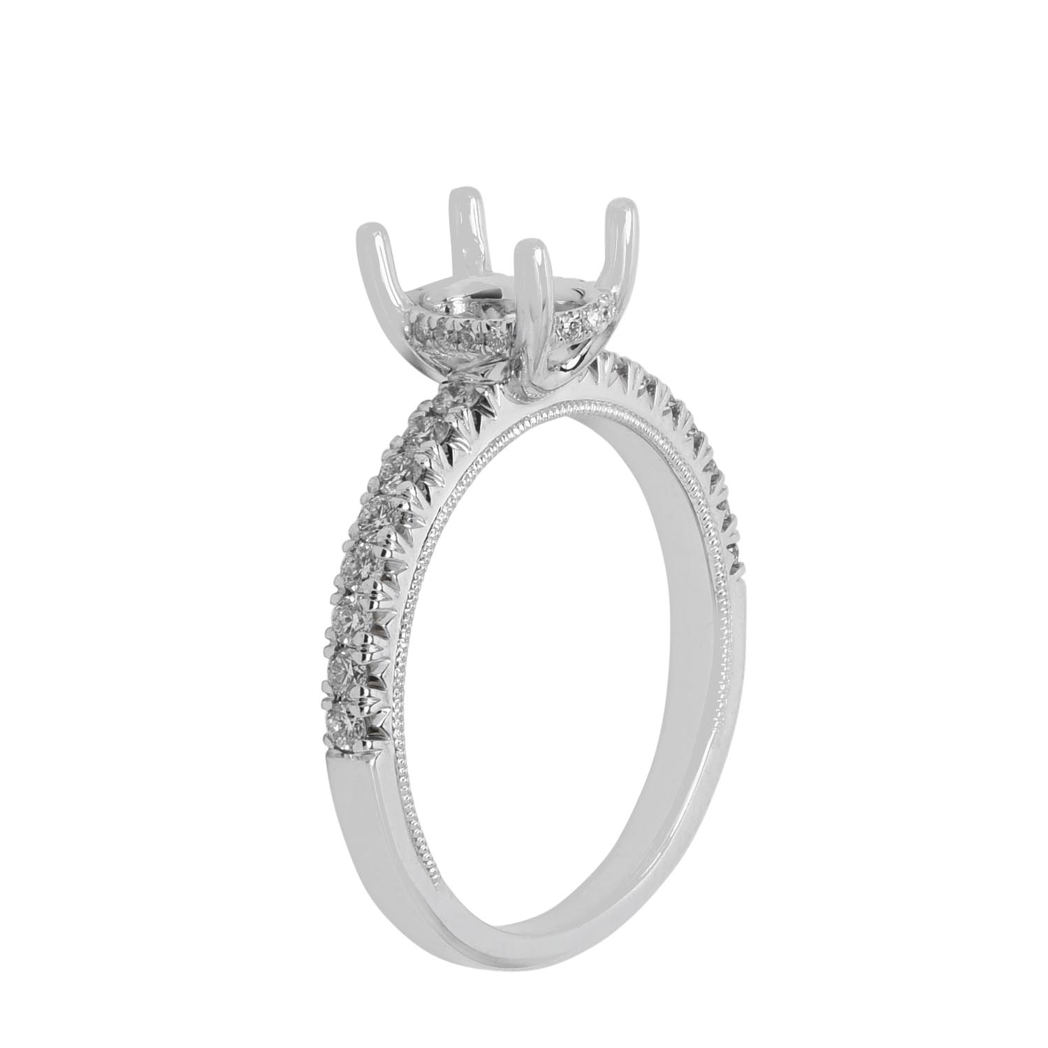 Diamond Engagement Ring Setting in 14kt White Gold (1/3ct tw)