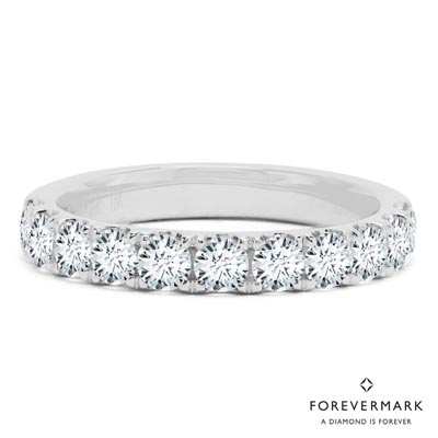 De Beers Forevermark Diamond Wedding Band in 18kt White Gold (1ct tw)