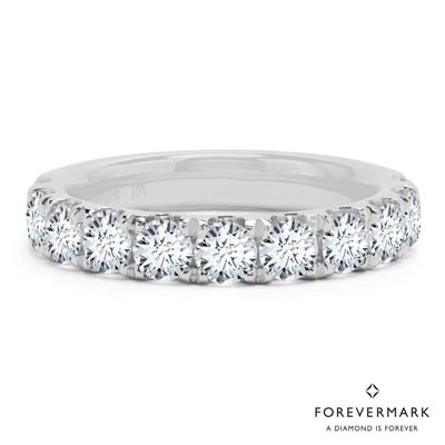 De Beers Forevermark Diamond Wedding Band in 18kt White Gold (1 1/2ct tw)