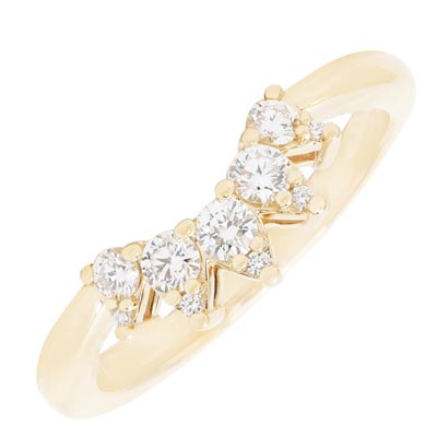 Diamond Curve Wedding Band in 14kt Yellow Gold (1/4ct tw)