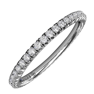 Fana Delicate Modern Pave Diamond Anniversary Band in 14kt White Gold (3/8ct tw)