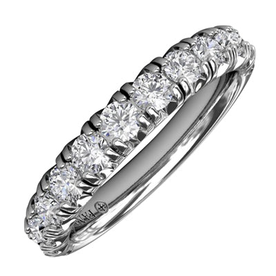 Fana Chunky Modern Pave Diamond Anniversary Band in 14kt White Gold (7/8ct tw)