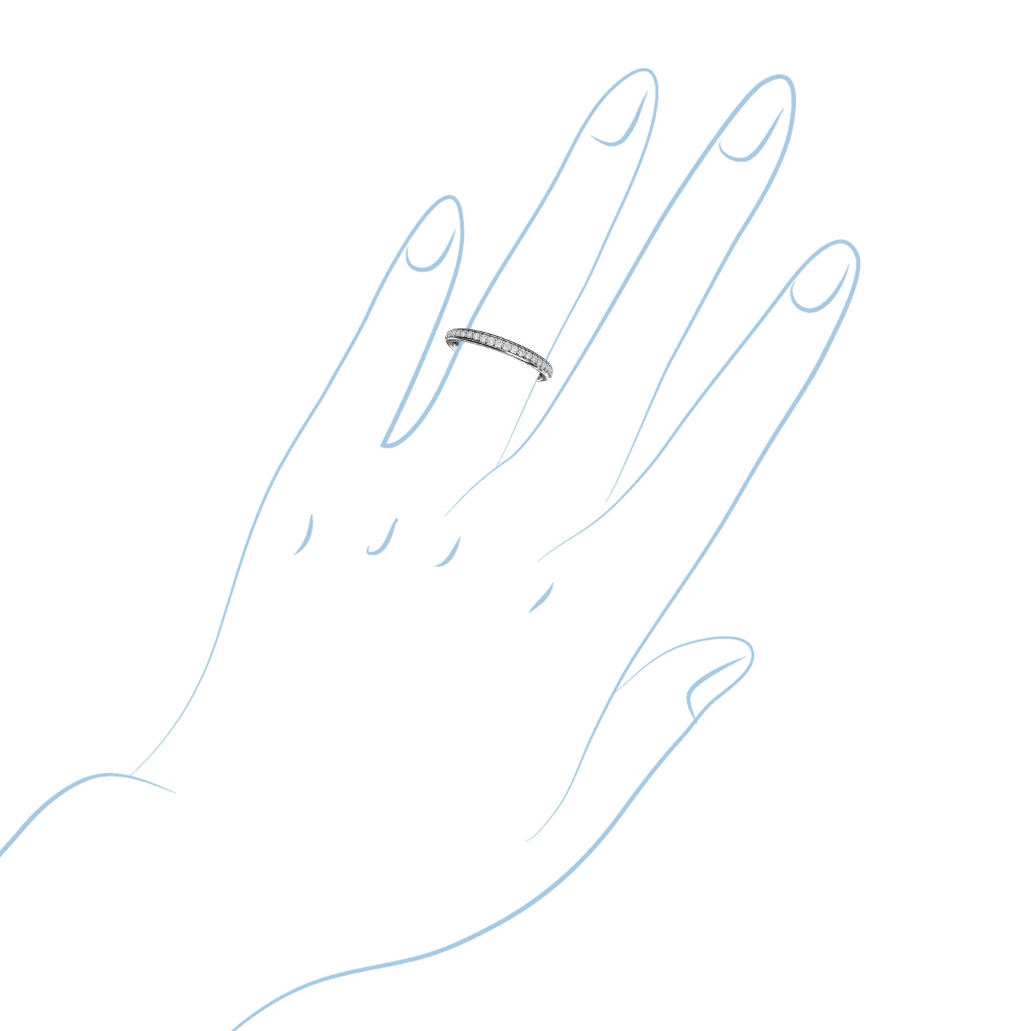 Fana Prong Set Diamond Anniversary Band in 14kt White Gold (1/5ct tw)