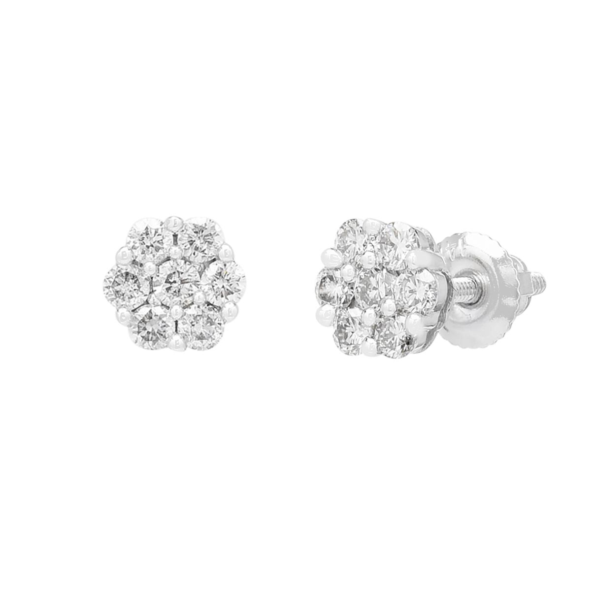 Diamond Stud Earrings in 14kt White Gold (1/3ct tw)