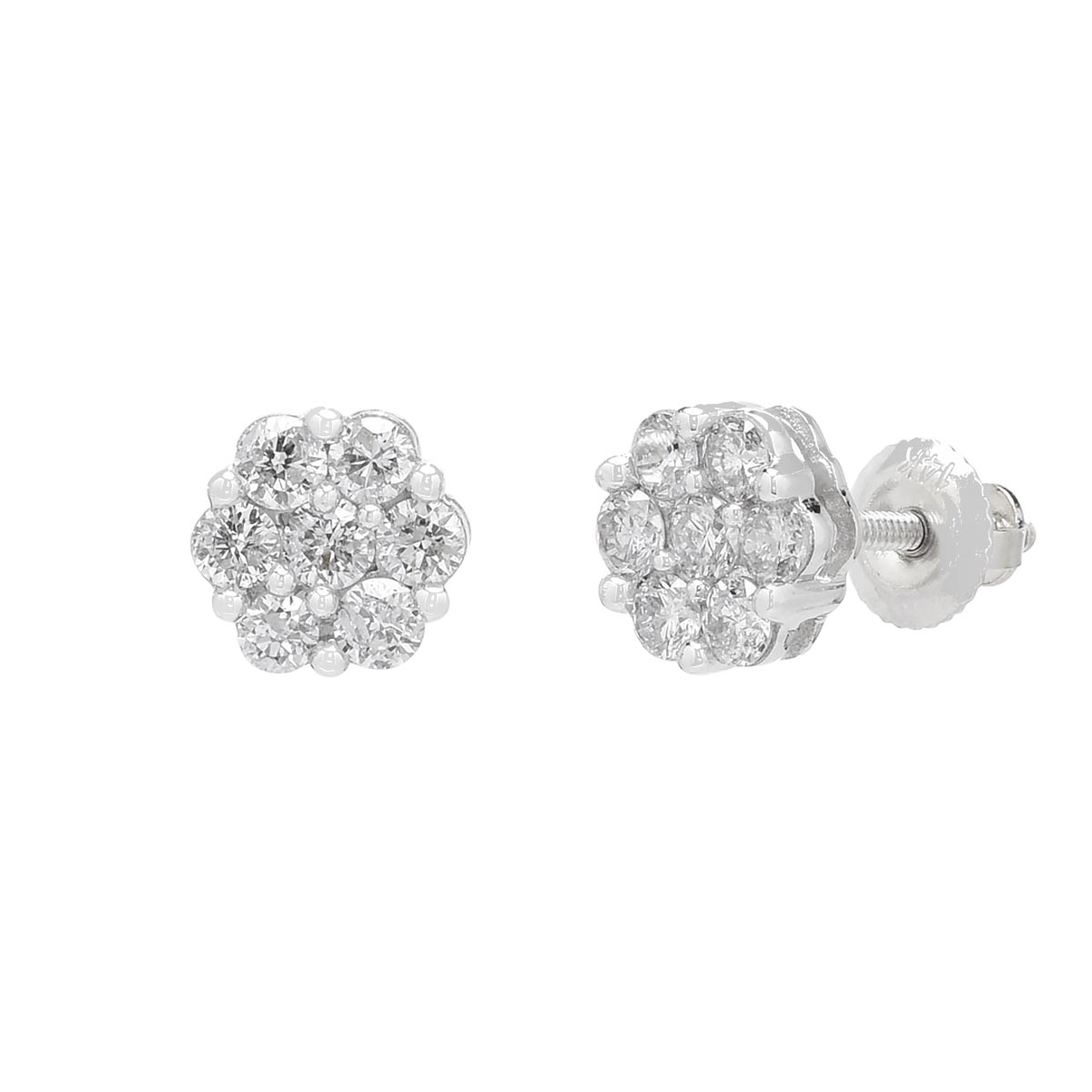 Diamond Stud Earrings in 14kt White Gold (1/2ct tw)