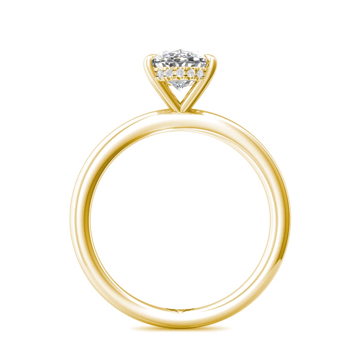 Martin Flyer Diamond Engagement Setting in 14kt Yellow Gold (1/20ct tw)