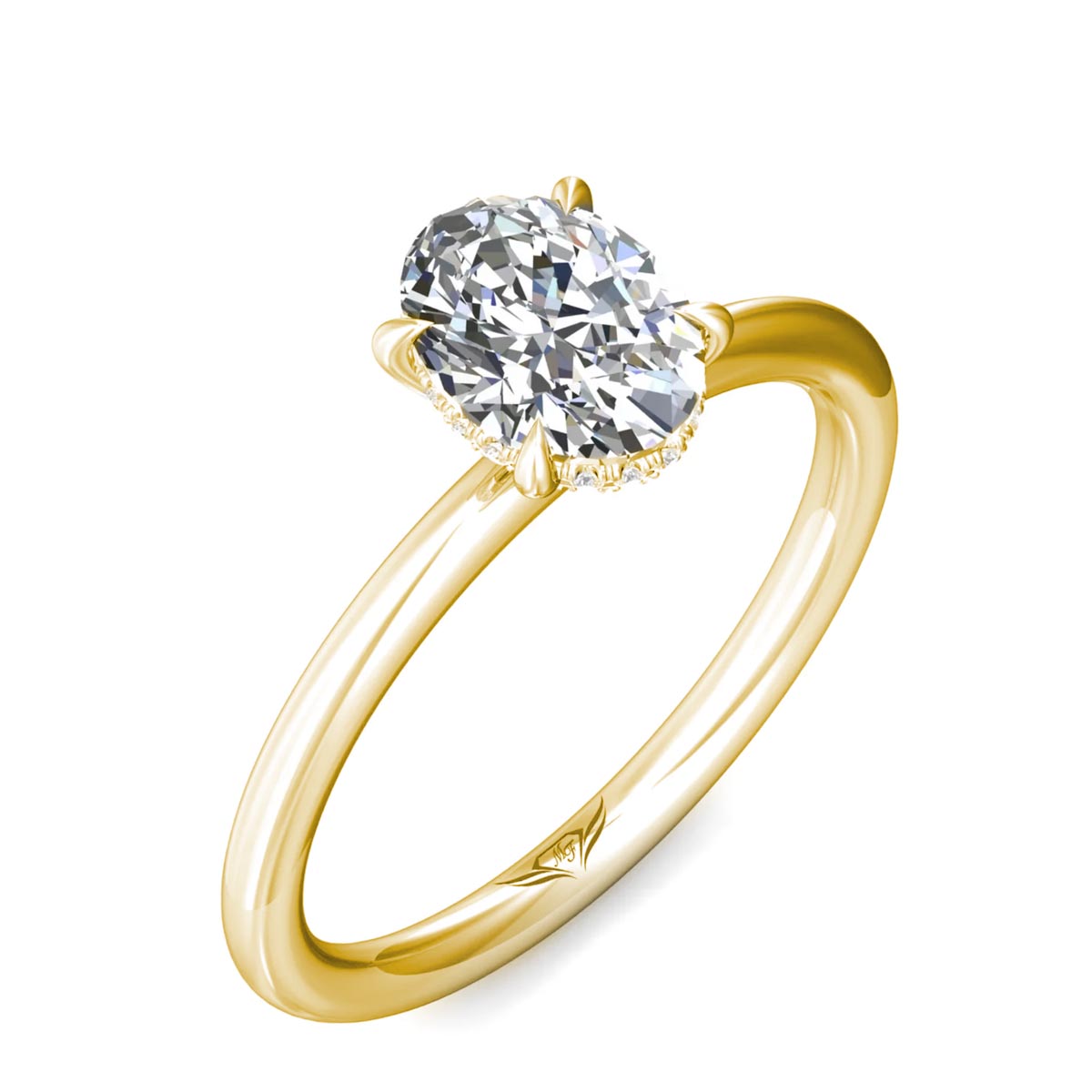 Martin Flyer Diamond Engagement Setting in 14kt Yellow Gold (1/20ct tw)