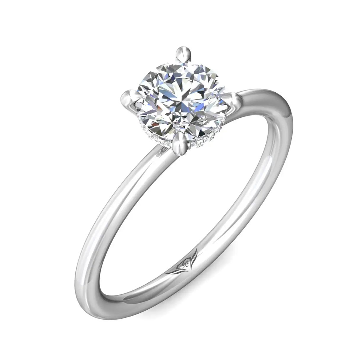 Martin Flyer Diamond Ring Setting in 14kt White Gold (1/20ct tw)