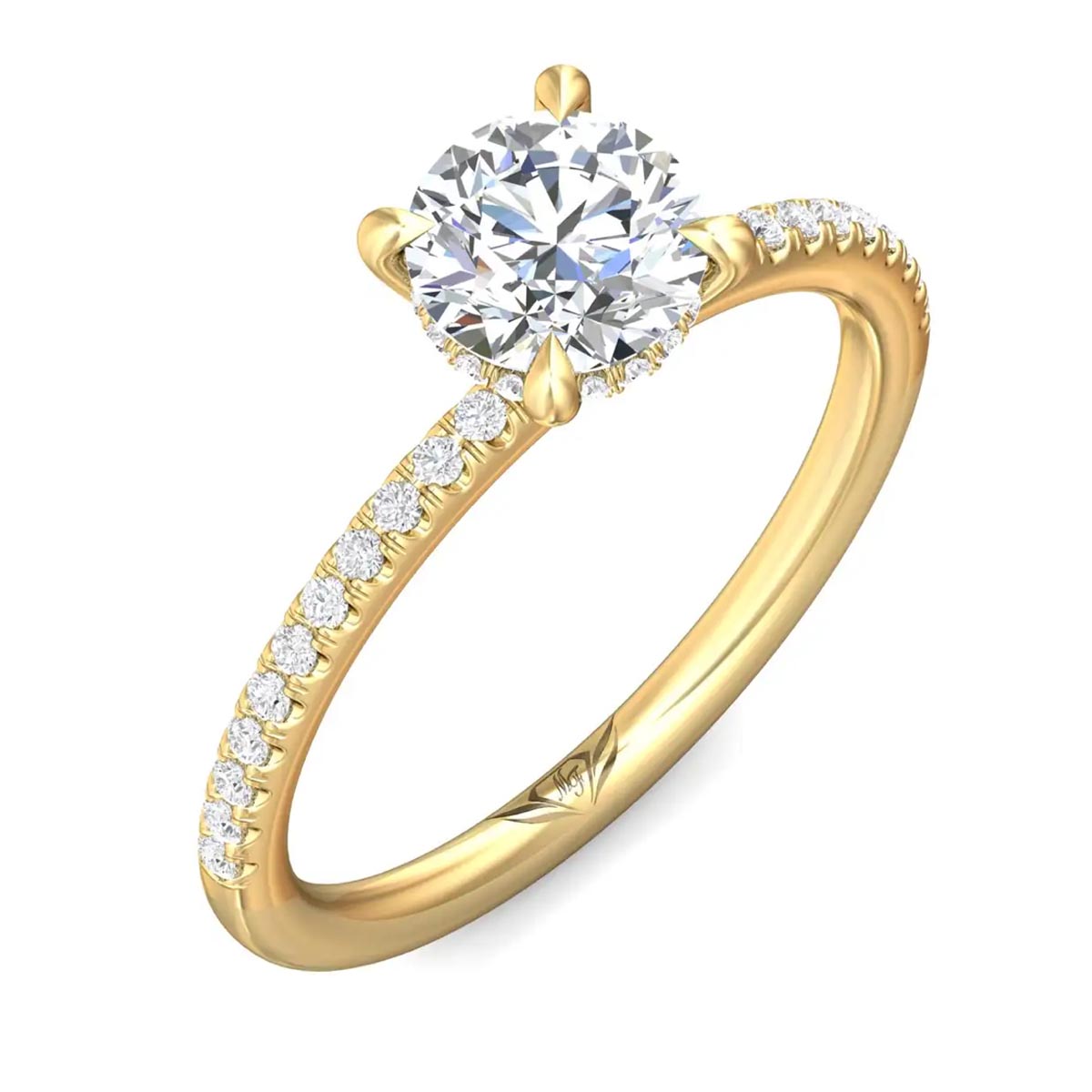 Martin Flyer Diamond Ring Setting in 14kt Yellow Gold (1/5ct tw)