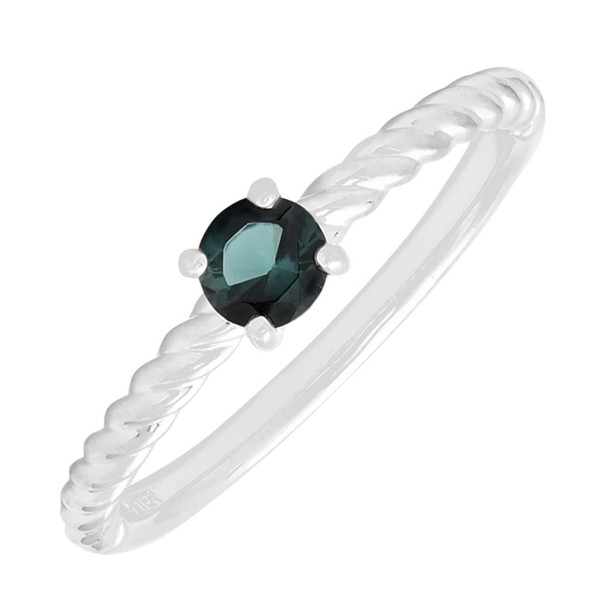 Maine Indicolite Tourmaline Ring in Sterling Silver