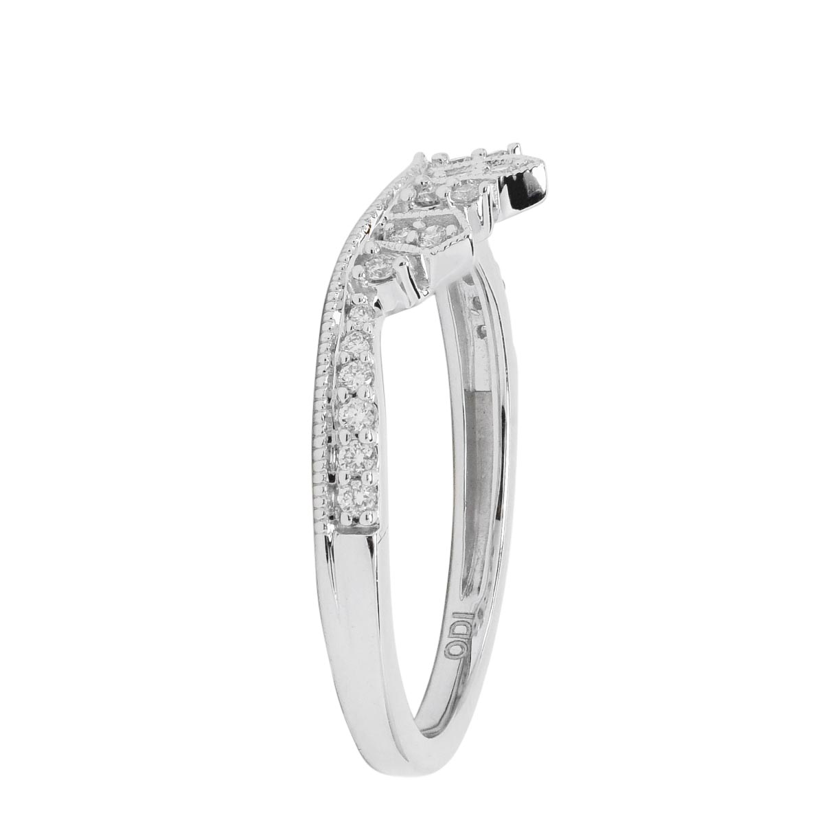 Diamond Curve Band in 14kt White Gold (1/7ct tw)