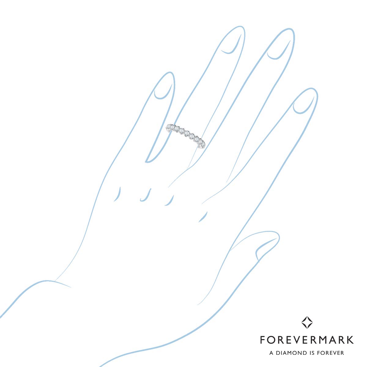 Petite Diamond Wedding Band in 18kt White Gold (3/4ct tw)