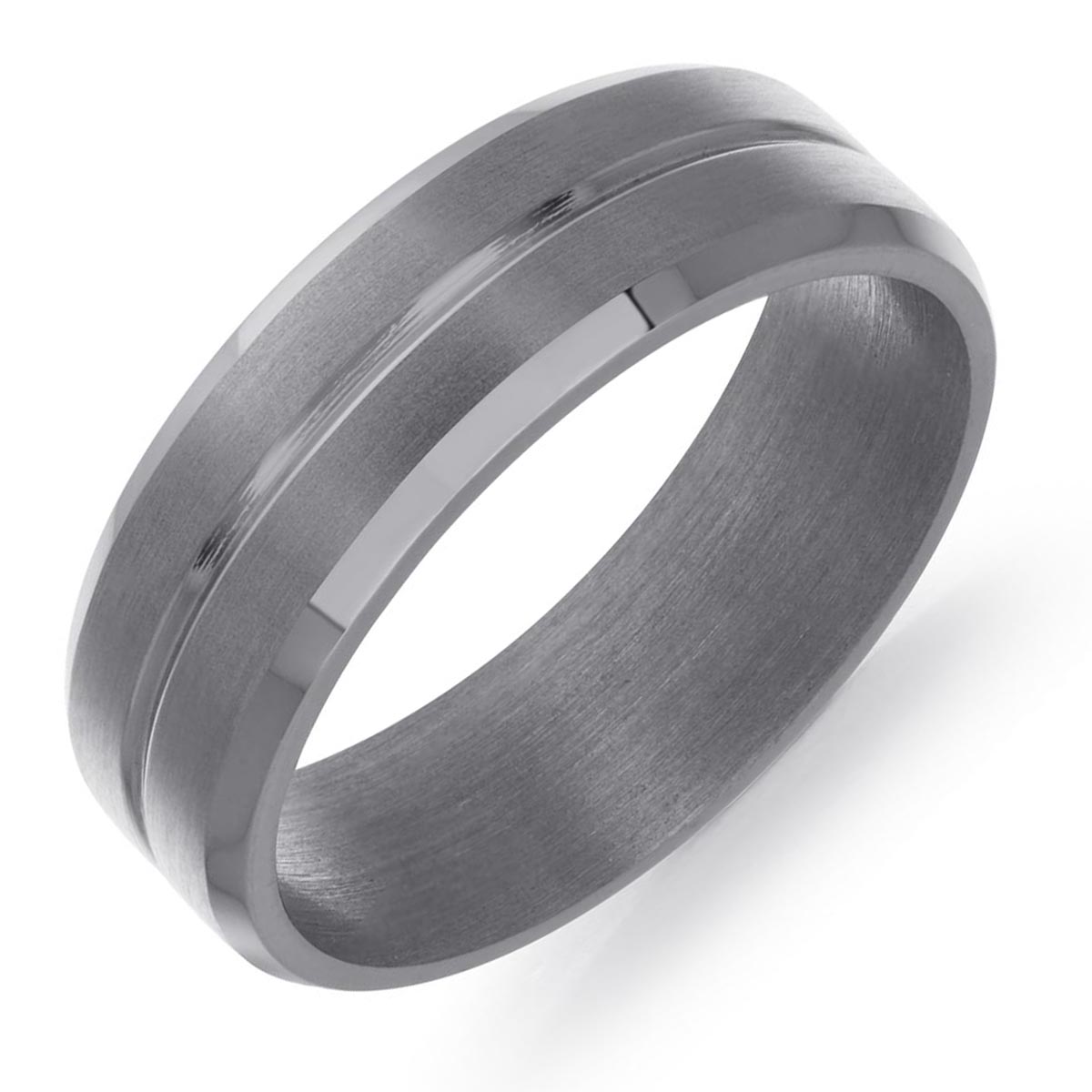 Mens Wedding Band in Tantalum (7mm)