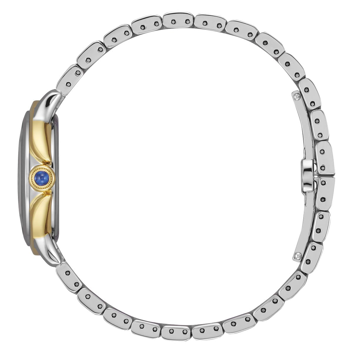 Citizen Ceci Womens Diamond Watch with Black Dial and Stainless Steel and Yellow Gold Toned Bracelet (eco drive movement)