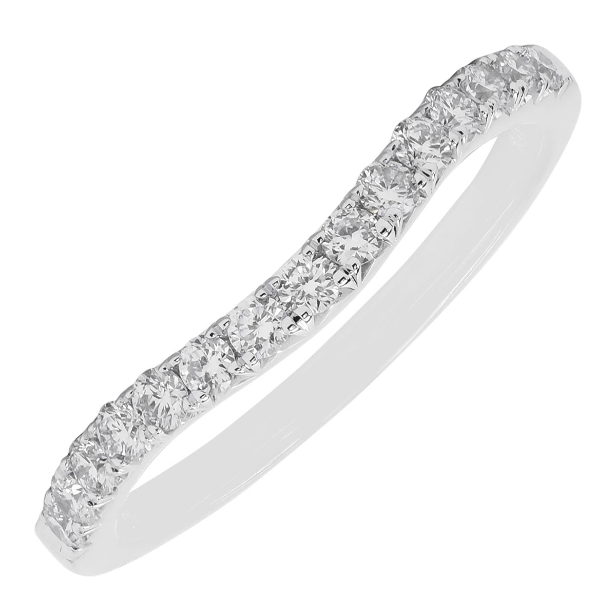 Diamond Curved Band in 14kt White Gold (1/3ct tw)