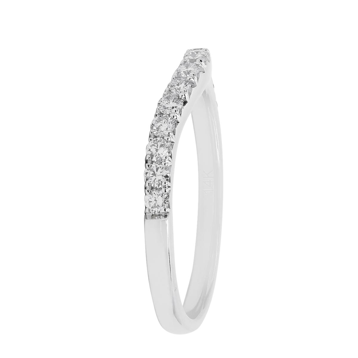 Diamond Curved Band in 14kt White Gold (1/3ct tw)