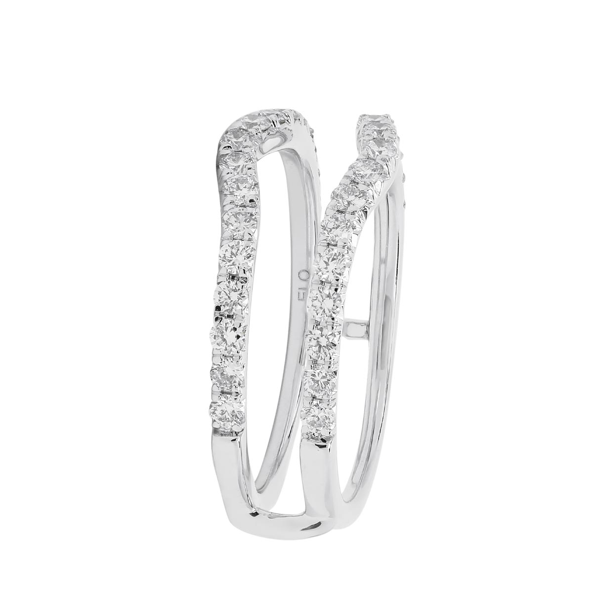 Diamond Curved Wedding Ring Insert in 14kt White Gold (5/8ct tw)