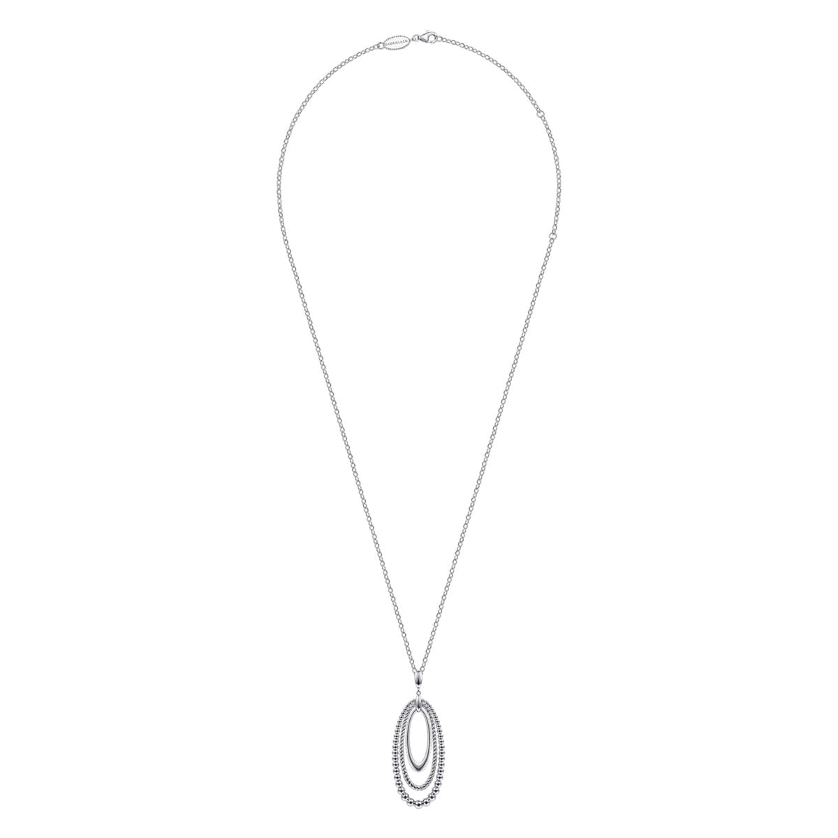 Gabriel Bujukan Collection Oval Necklace in Sterling Silver