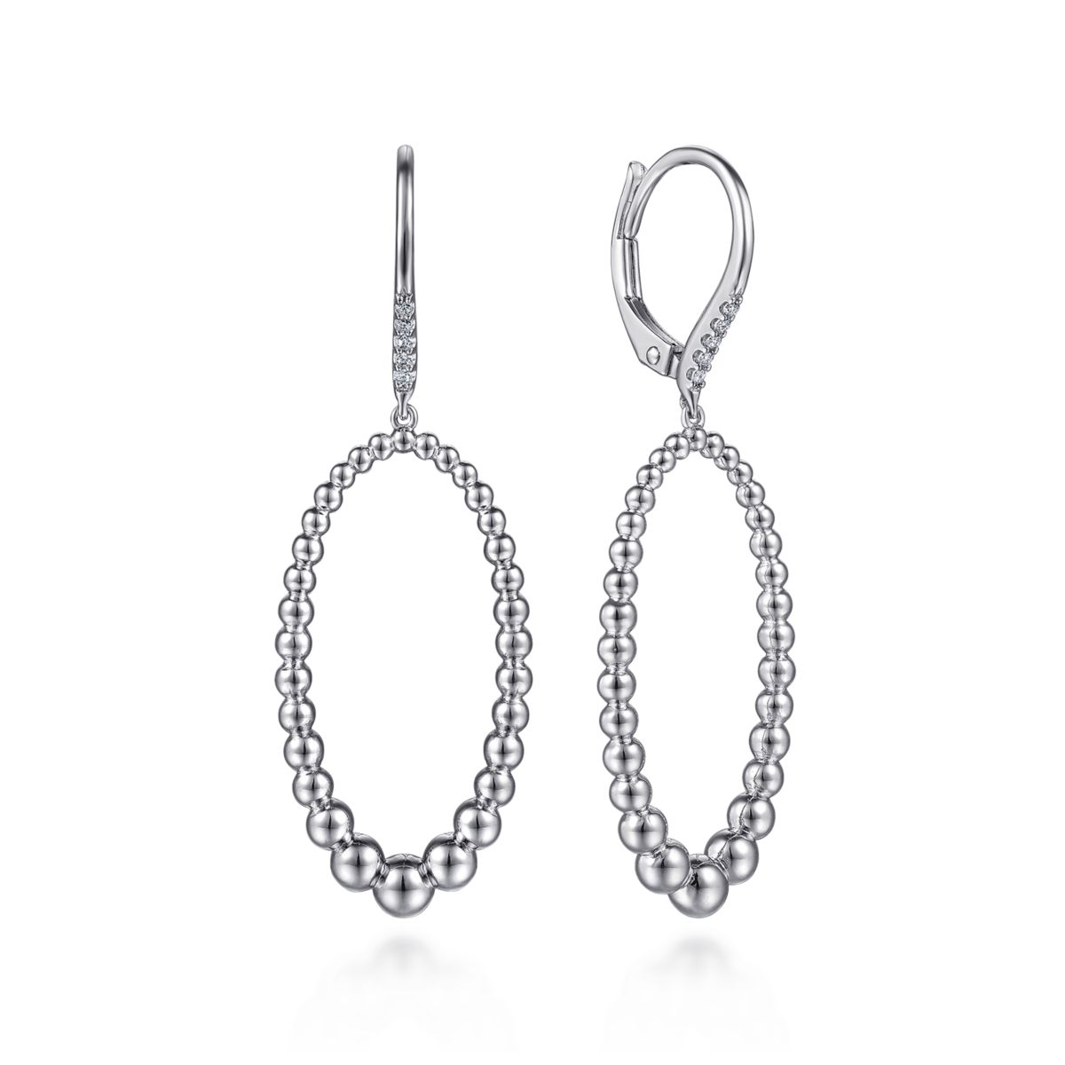 Gabriel White Sapphire Bujukan Earrings in Sterling Silver