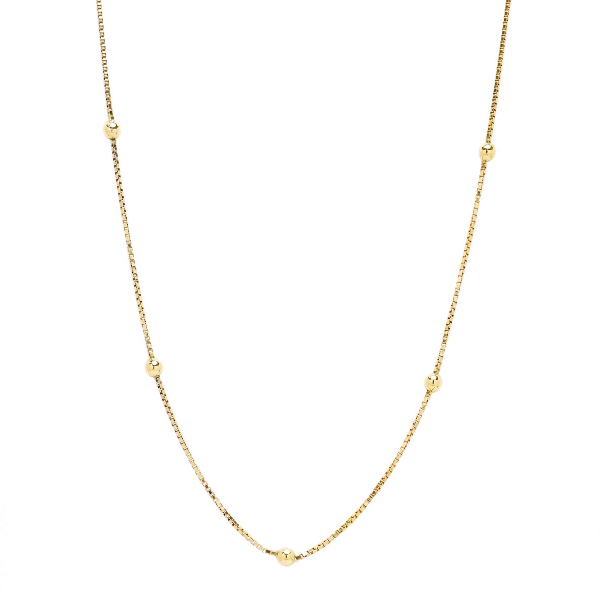 Estate Beaded Necklace in 14kt Yellow Gold