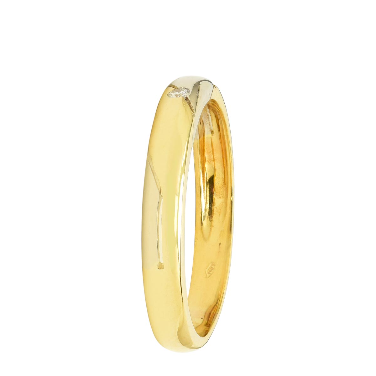 Estate Mens Diamond Wedding Band in 18kt Yellow and White Gold (.04ct)