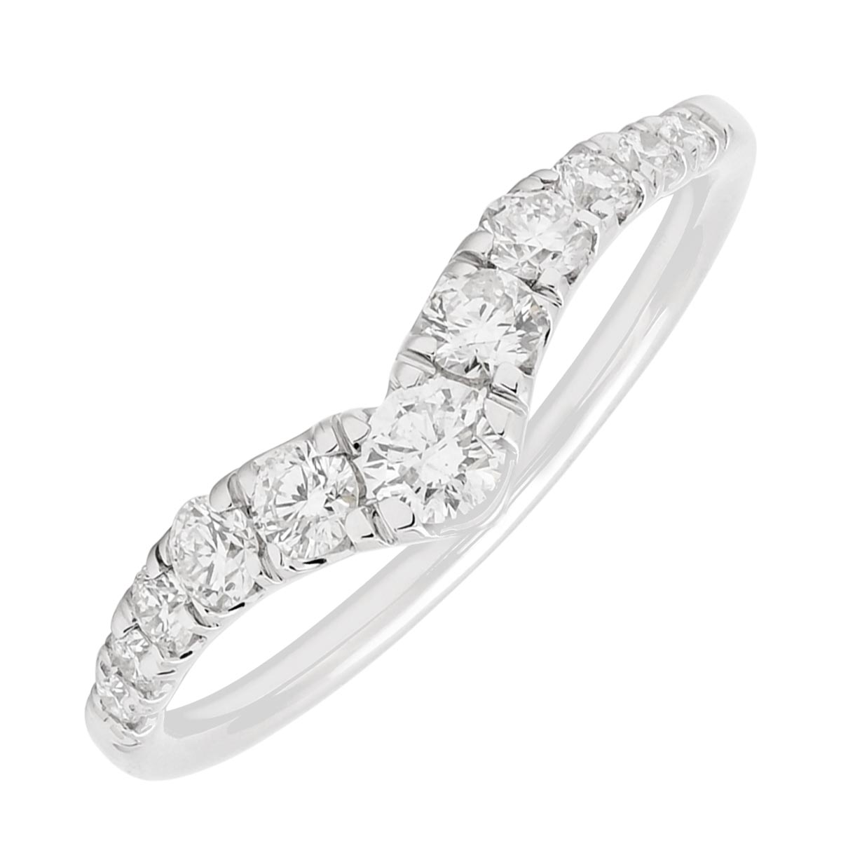 Diamond Curve Wedding Band in 14kt White Gold (1/2ct tw)