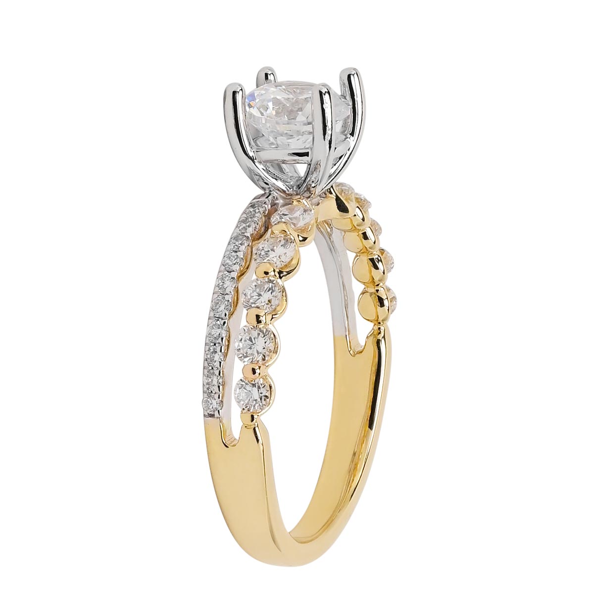Daydream Diamond Engagement Ring Setting in 14kt Yellow and White Gold (1/2ct tw)