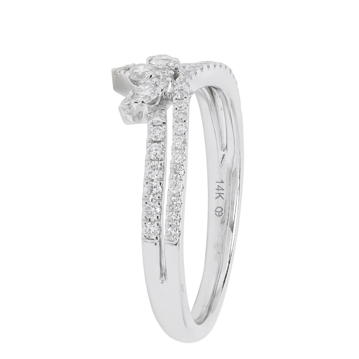 Diamond Curve Band in 14kt White Gold (1/3ct tw)