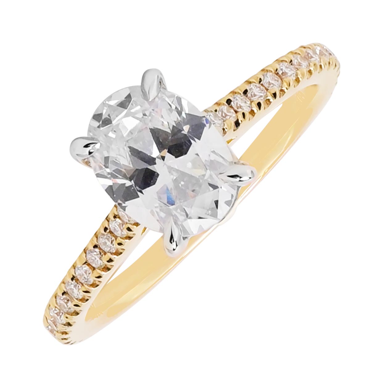 Daydream Oval Diamond Setting in 14kt Yellow Gold (1/4ct tw)