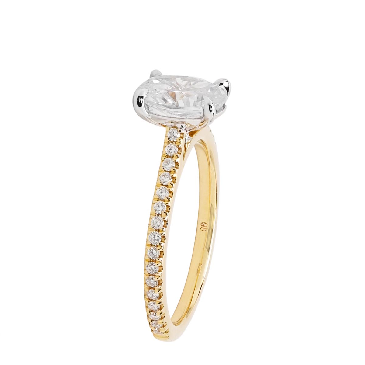 Daydream Oval Diamond Setting in 14kt Yellow Gold (1/4ct tw)