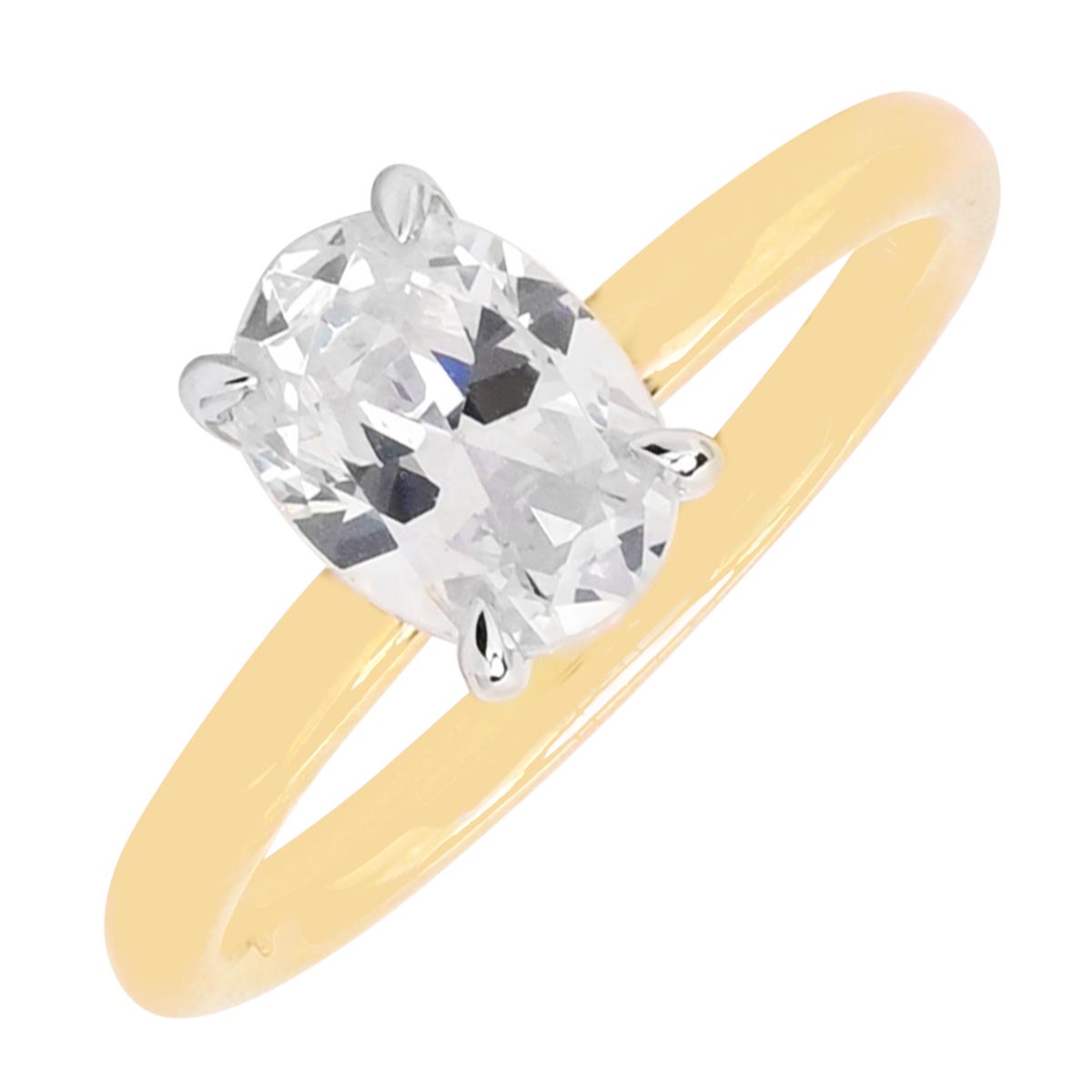 Daydream Oval Diamond Setting in 14kt Yellow Gold (1/20ct tw)