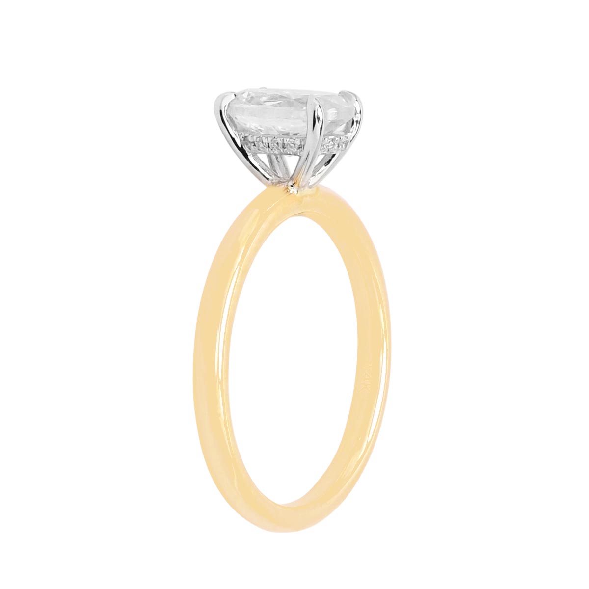 Daydream Oval Diamond Setting in 14kt Yellow Gold (1/20ct tw)