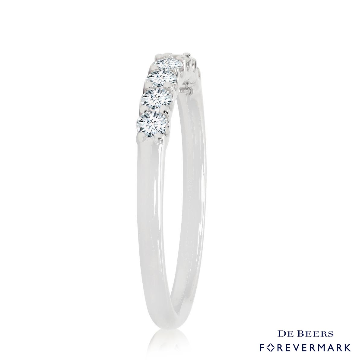 De Beers Forevermark Petite Diamond Wedding Band in 18kt White Gold (1/3ct tw)