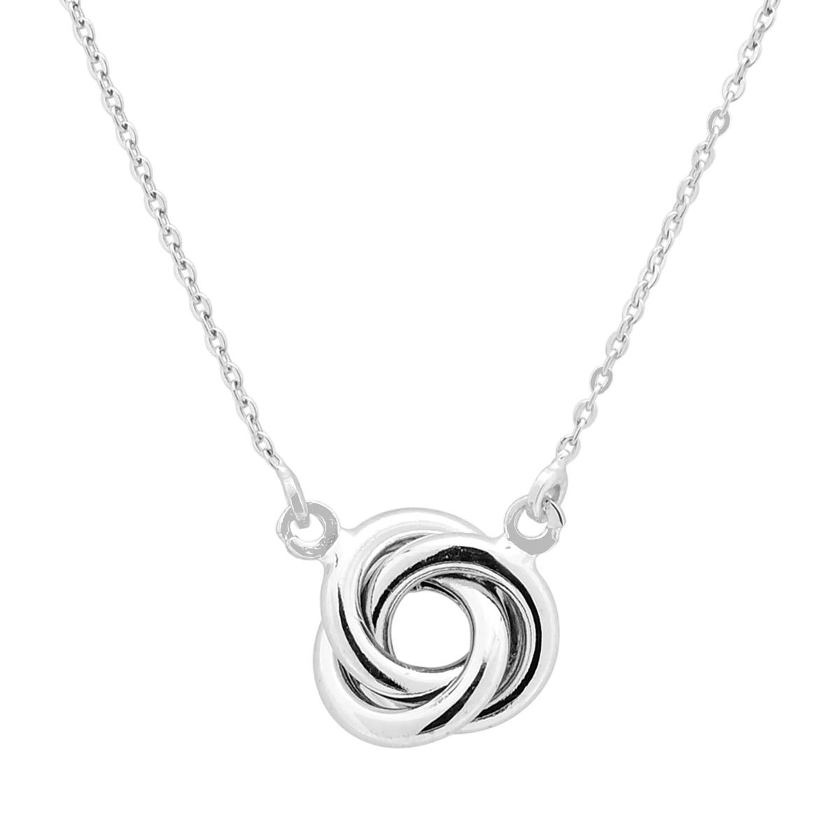 Knot Necklace in 14kt White Gold