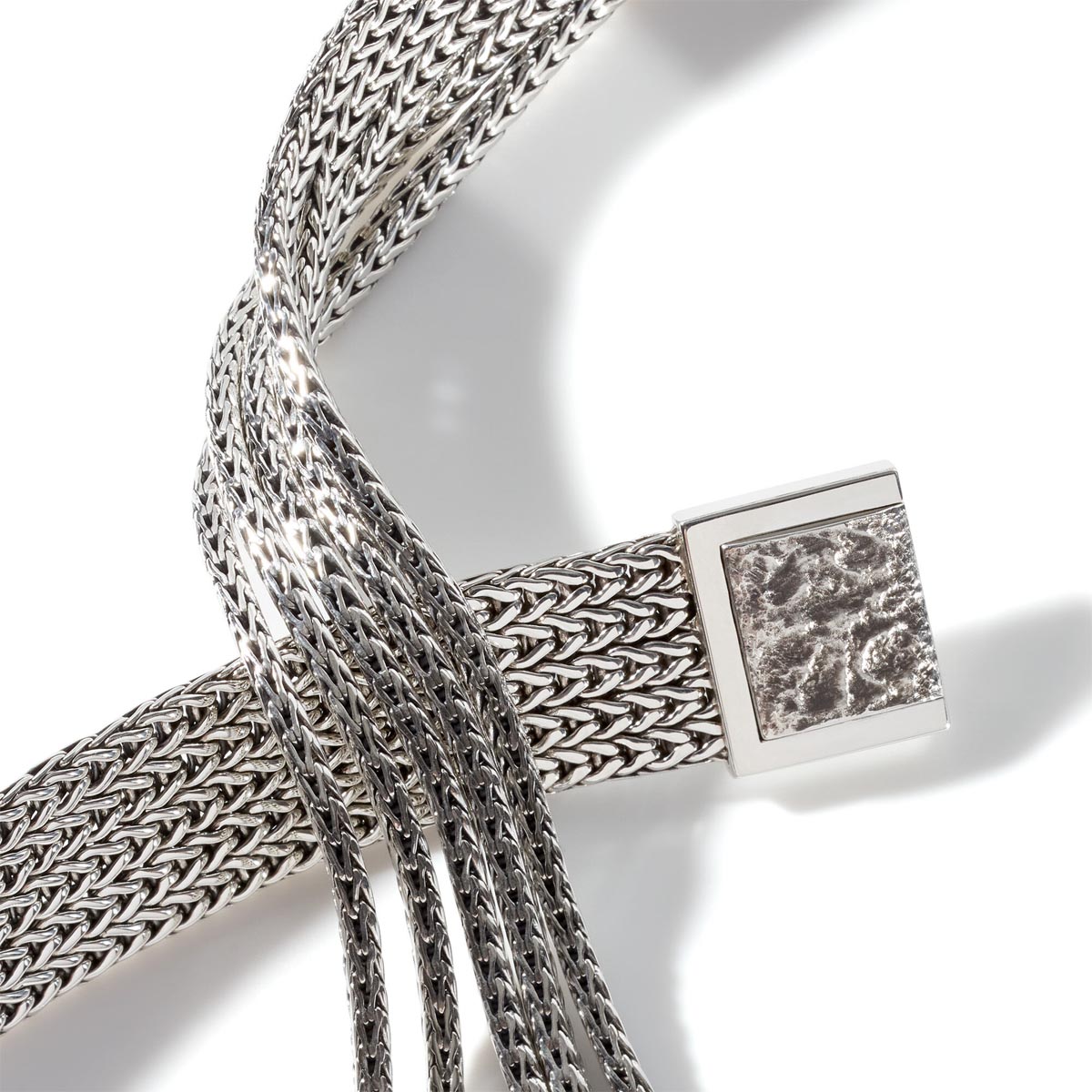 John Hardy Classic Chain Collection Multi Row Necklace in Sterling Silver