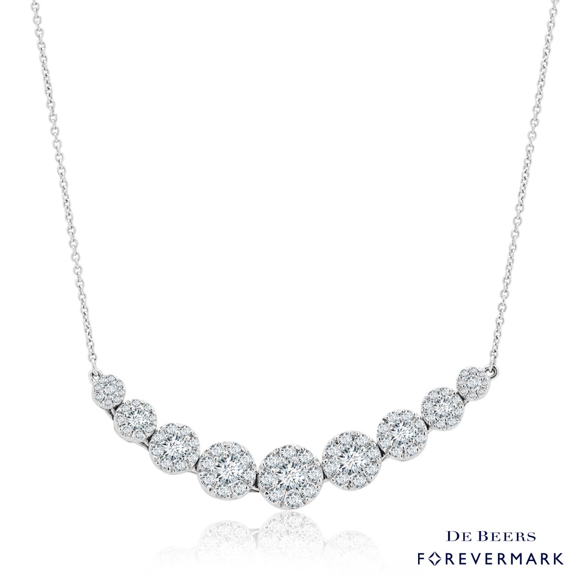 Forevermark Eternal Collection Diamond Halo Necklace in 18kt White Gold (1 7/8ct tw)