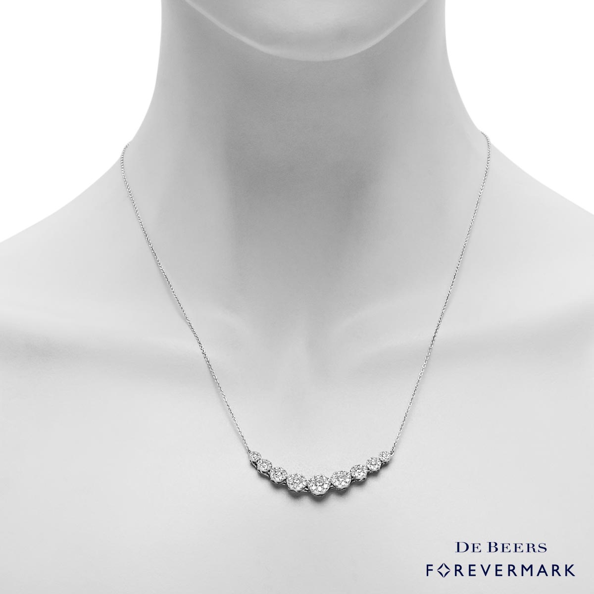 Forevermark Eternal Collection Diamond Halo Necklace in 18kt White Gold (1 7/8ct tw)