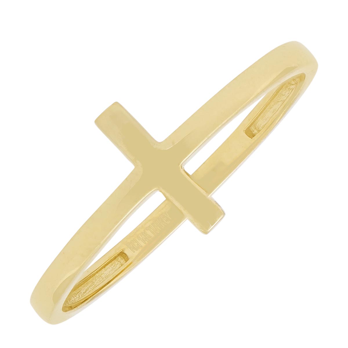 Cross Ring in 14kt Yellow Gold (Size 7)